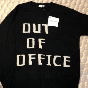 Spring + Mercer 100% Cashmere “Out of Office” Sweater | Black | Size M | NWT